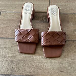 Vince Camuto Women's Tan Woven Heeled Sandals - Sz 6-1/2